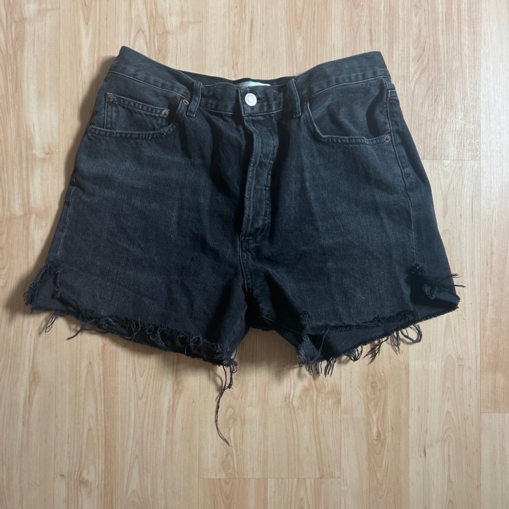 Agolde Black Jean Shorts